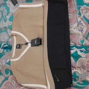 Beige an black v-neck Nike golf sweater Tiger Woods brand nwt size xxl.